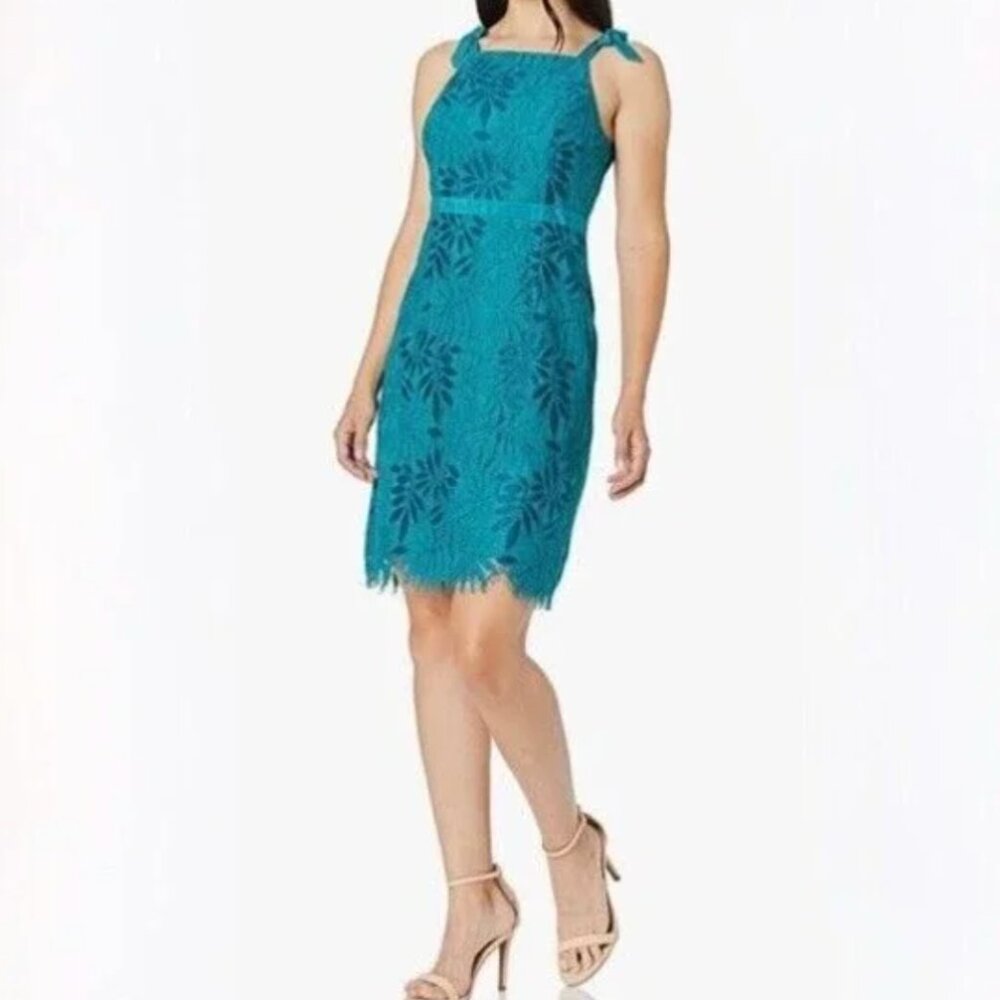 Lilly Pulitzer Kayleigh Shift Dress Tidal Wave Fern Gallery Lace